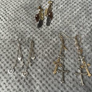 Bundle Of 3 Dangle Earrings